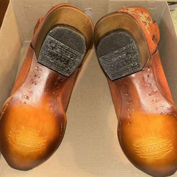 Corral Orange Leather Cowboy Boots(Size 8) - Picture 5 of 13